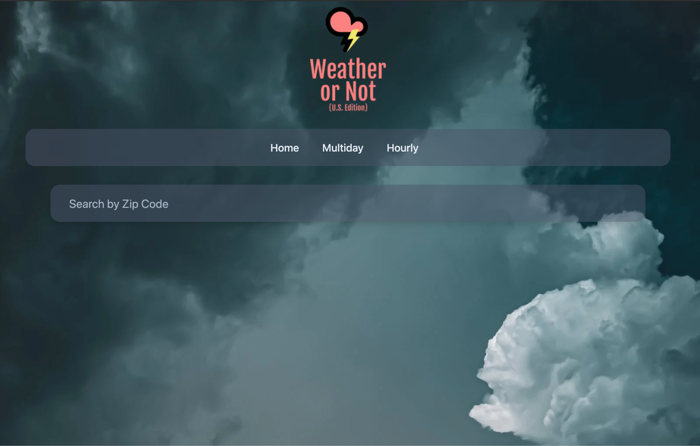 Weather Or Not homepage